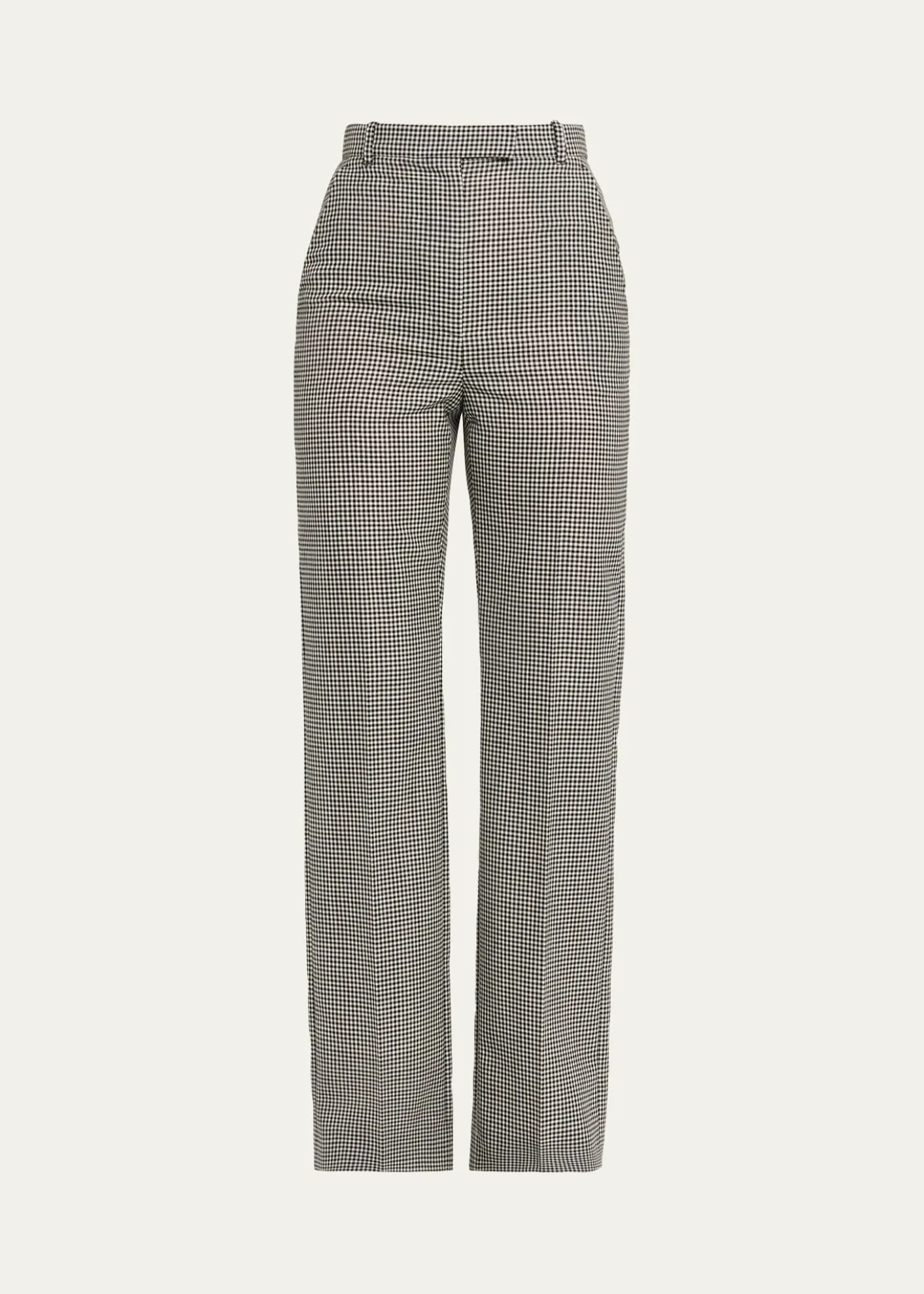 McQueenGingham Check Straight-Leg Trousers