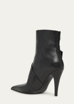 McQueenHeron Buckle Leather Ankle Booties