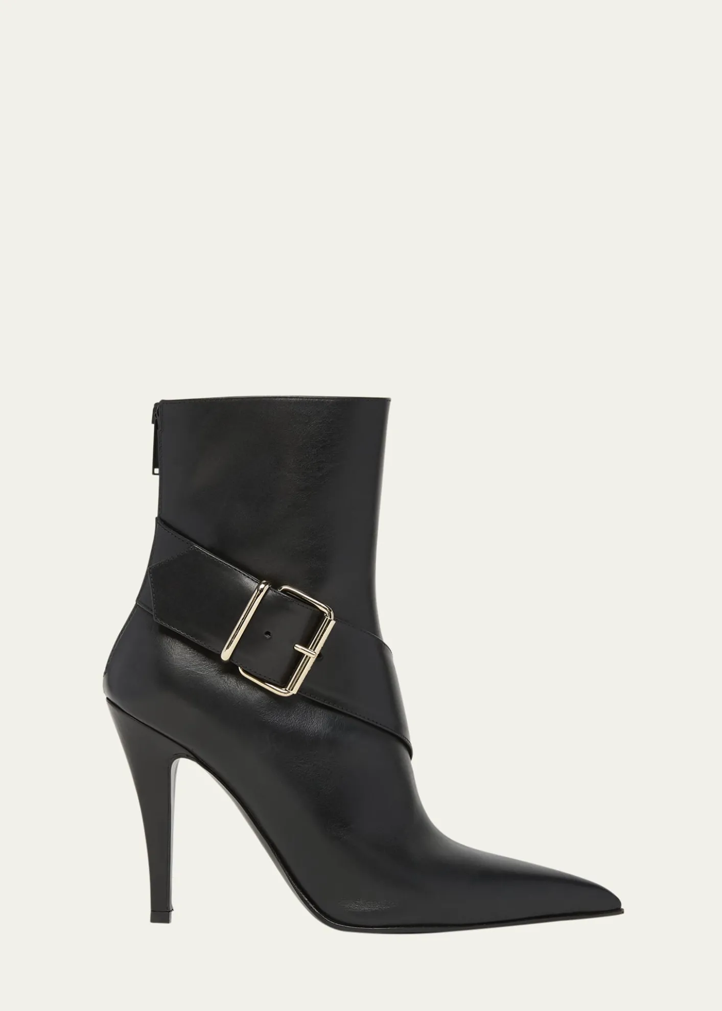 McQueenHeron Buckle Leather Ankle Booties
