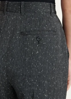 McQueenHigh-Rise Pinstripe Straight-Leg Trousers