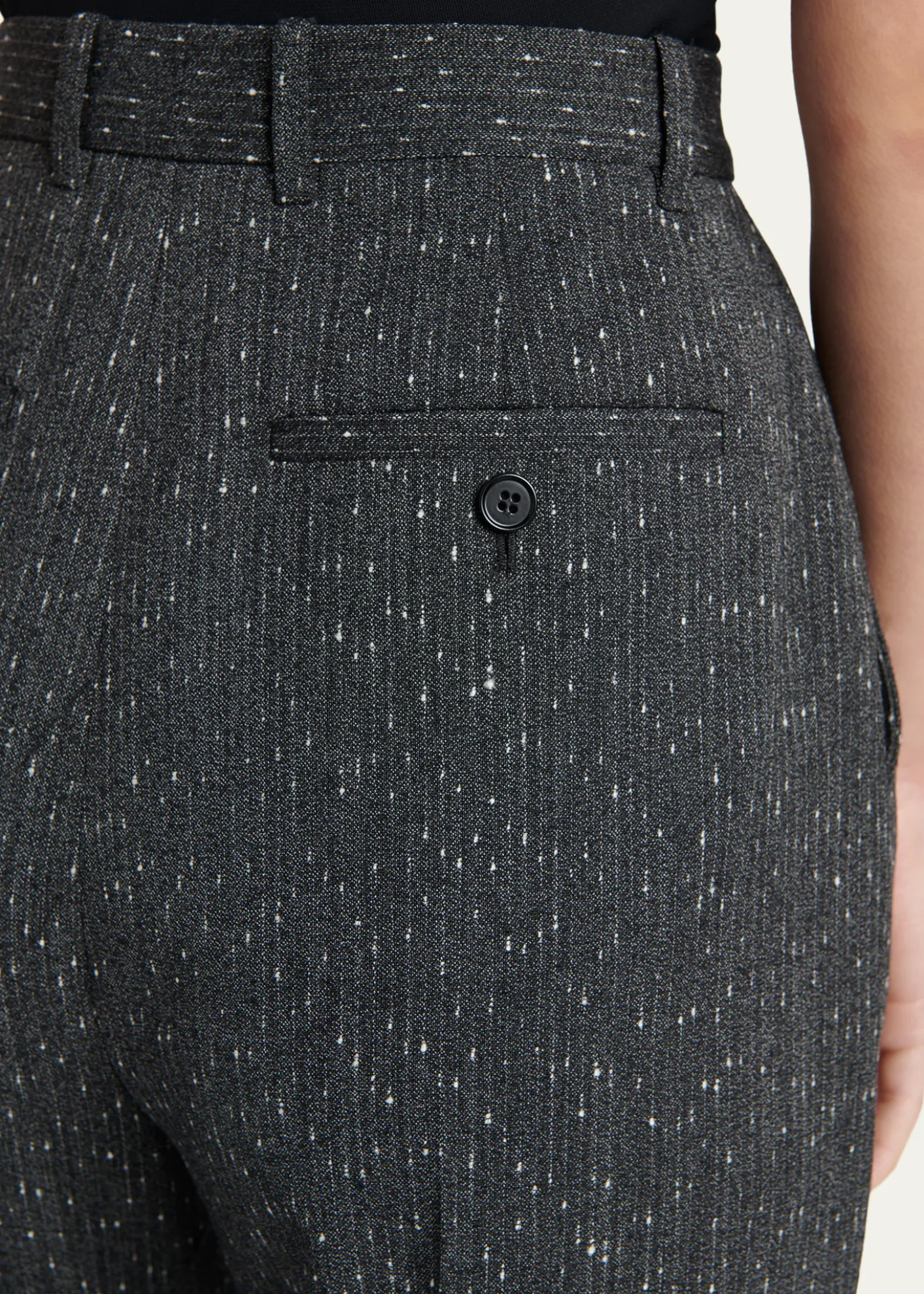 McQueenHigh-Rise Pinstripe Straight-Leg Trousers