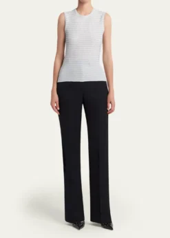 McQueenHigh-Rise Straight-Leg Wool Trousers