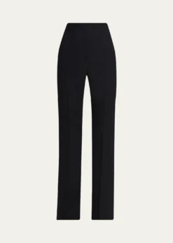McQueenHigh-Rise Straight-Leg Wool Trousers