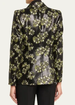 McQueenLacquered Sunflower Single-Breasted Jacket