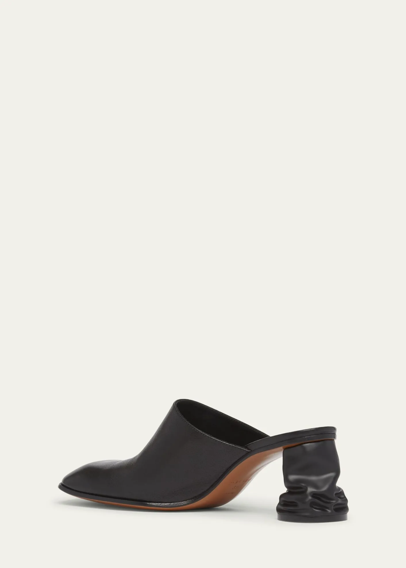 McQueenLeather Block-Heel Mules