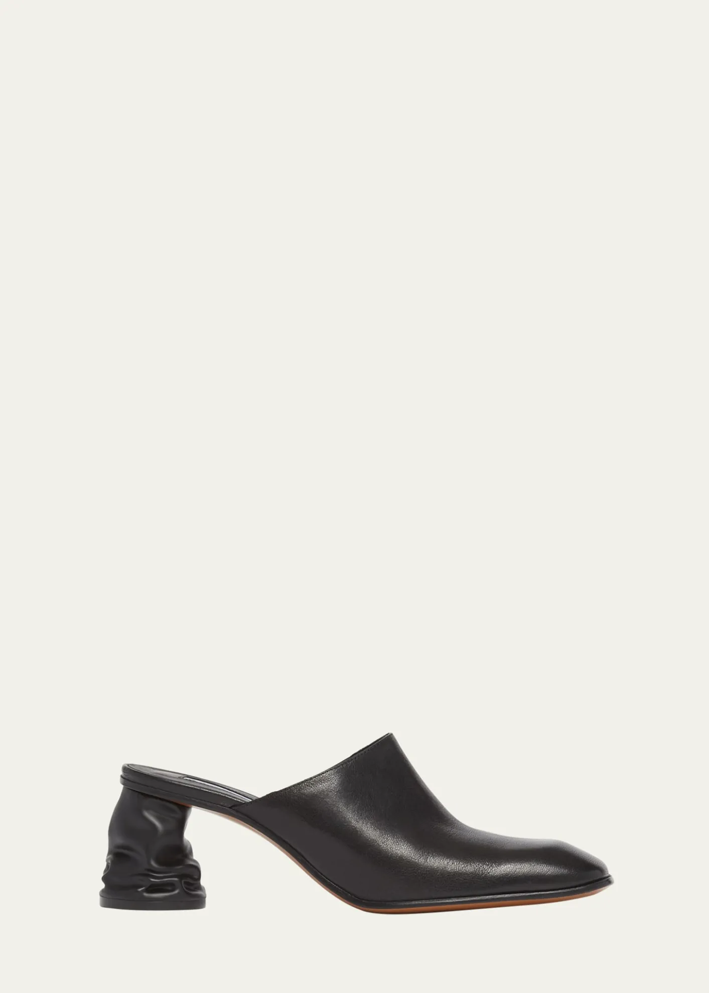 McQueenLeather Block-Heel Mules