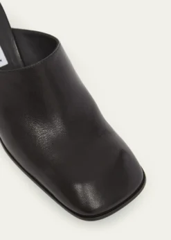 McQueenLeather Block-Heel Mules