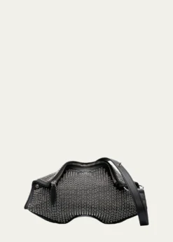 McQueenManta Eyelet-Covered Leather Clutch Bag