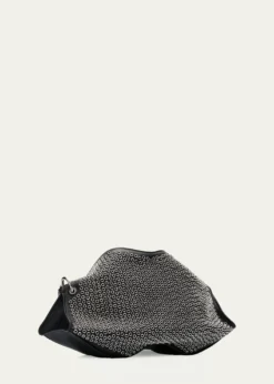 McQueenManta Eyelet-Covered Leather Clutch Bag