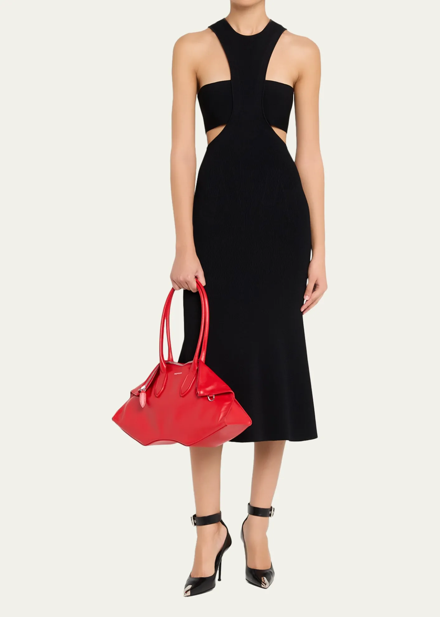 McQueenManta Sculptural Nappa Leather Shoulder Bag