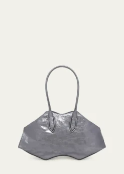 McQueenManta Shoulder Bag in Metallic Leather
