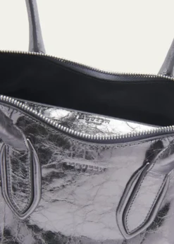 McQueenManta Shoulder Bag in Metallic Leather