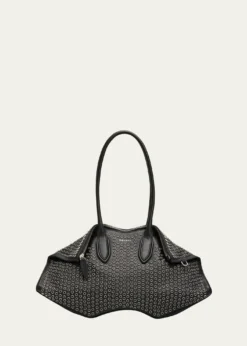 McQueenManta Studded Sculptural Nappa Leather Shoulder Bag