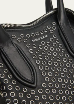 McQueenManta Studded Sculptural Nappa Leather Shoulder Bag