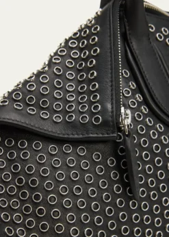 McQueenManta Studded Sculptural Nappa Leather Shoulder Bag