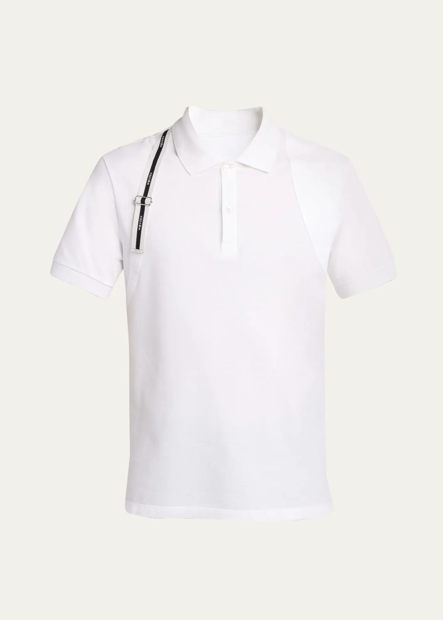 McQueenMen's Harness Cotton Pique Polo Shirt