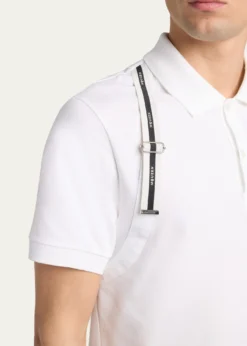 McQueenMen's Harness Cotton Pique Polo Shirt