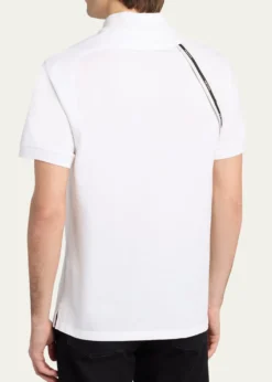 McQueenMen's Harness Cotton Pique Polo Shirt