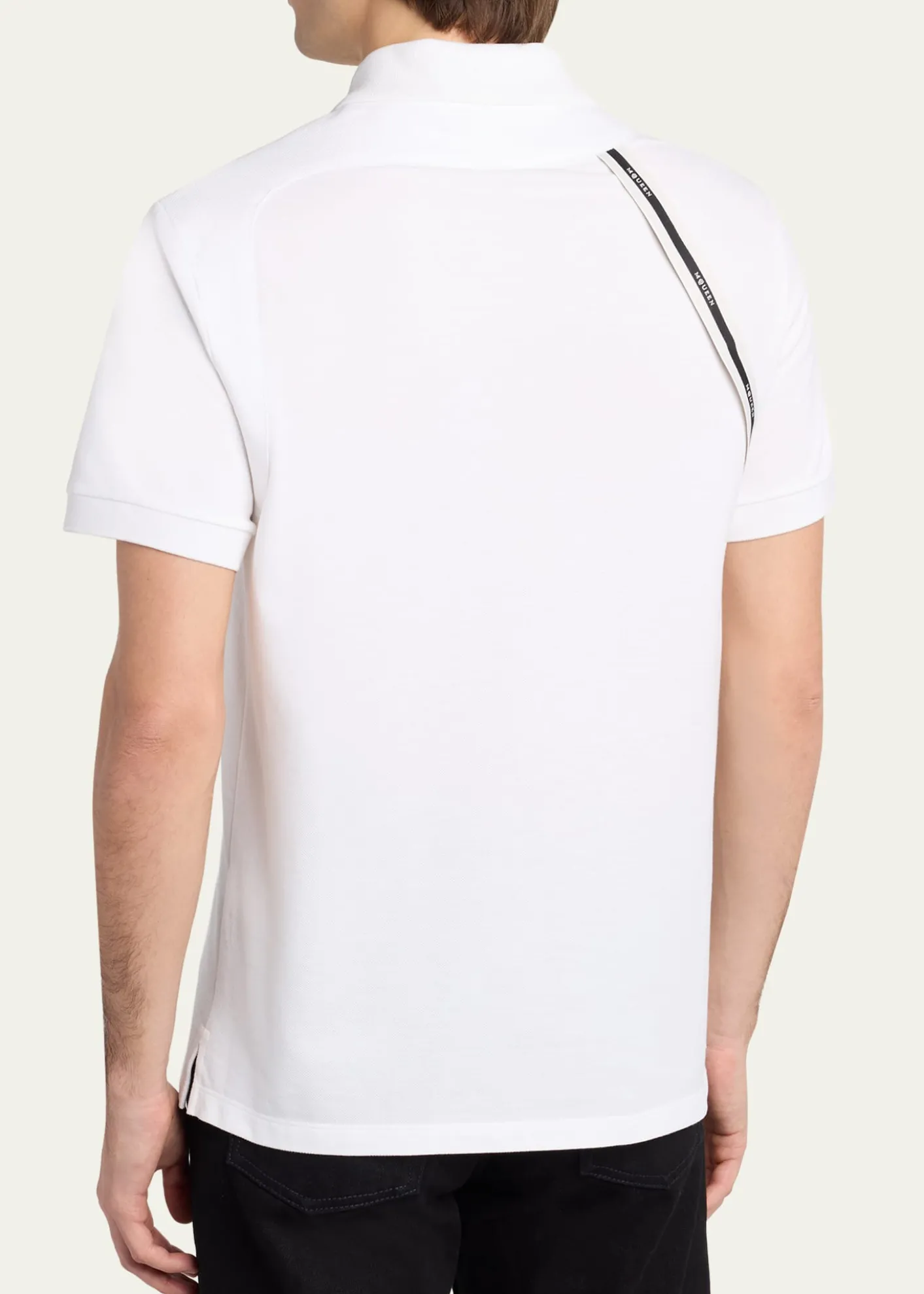 McQueenMen's Harness Cotton Pique Polo Shirt