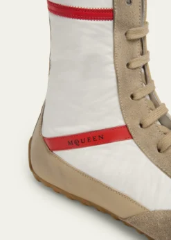 McQueenMen's Boxe Mixed Media High-Top Sneakers