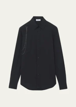 McQueenMen's Cotton Beaded-Harness Sport Shirt