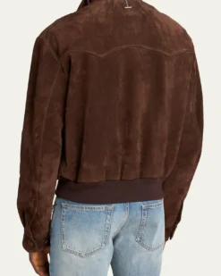 McQueenMen's Harrington Cropped Leather Bomber Jacket