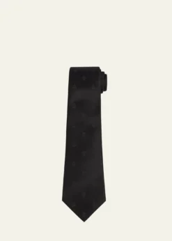 McQueenMen's Satin Skull Jacquard Tie