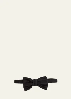 McQueenMen's Skull Satin Jacquard Bow Tie