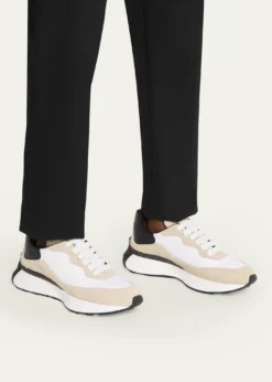 McQueenMen's Sprint Runner Mixed Media Sneakers