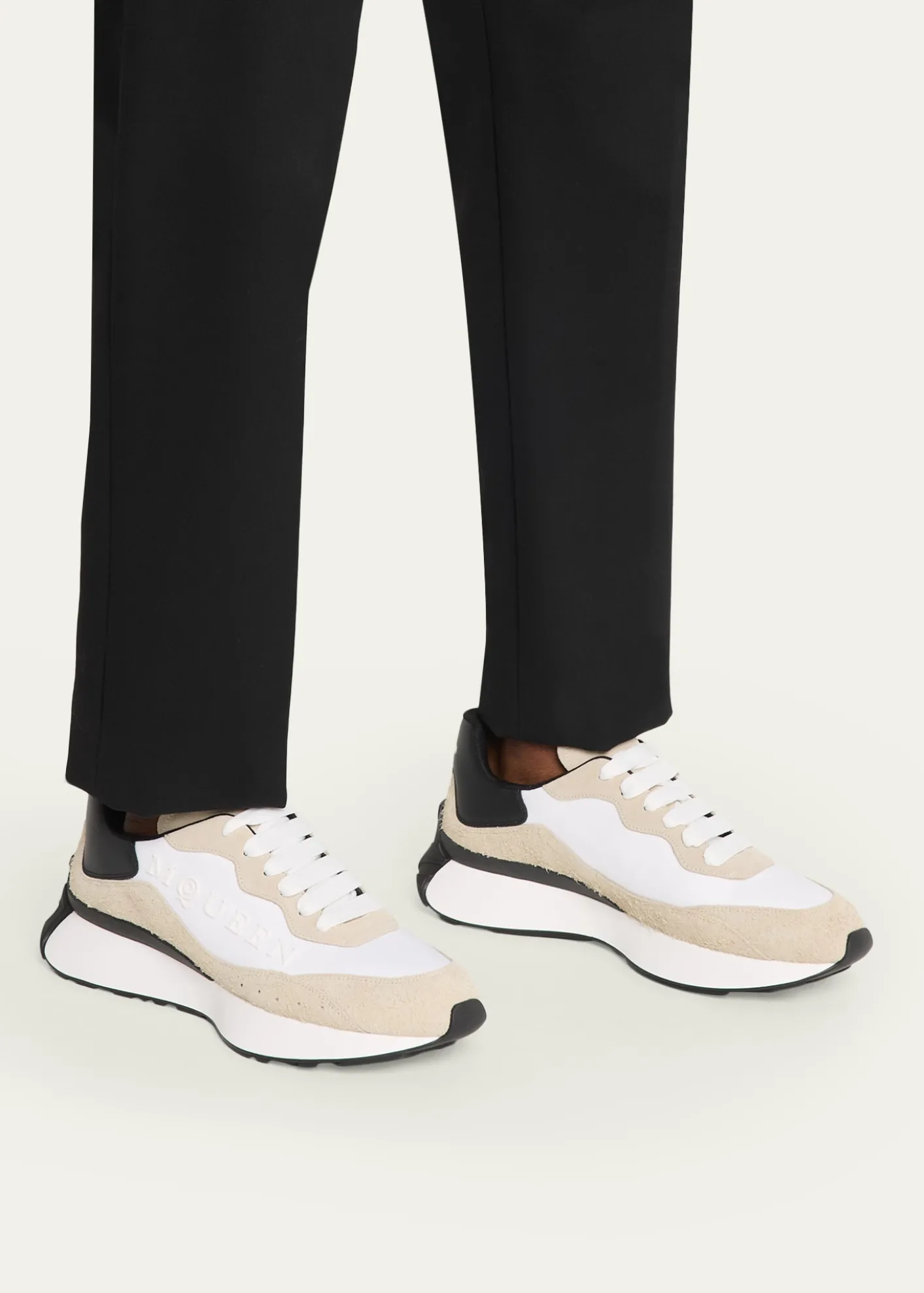 McQueenMen's Sprint Runner Mixed Media Sneakers