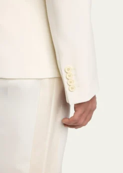 McQueenMen's Wool Pleated-Lapel Single-Breasted Dinner Jacket