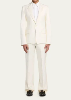 McQueenMen's Wool Pleated-Lapel Single-Breasted Dinner Jacket