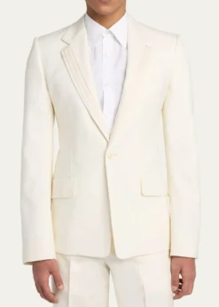 McQueenMen's Wool Pleated-Lapel Single-Breasted Dinner Jacket
