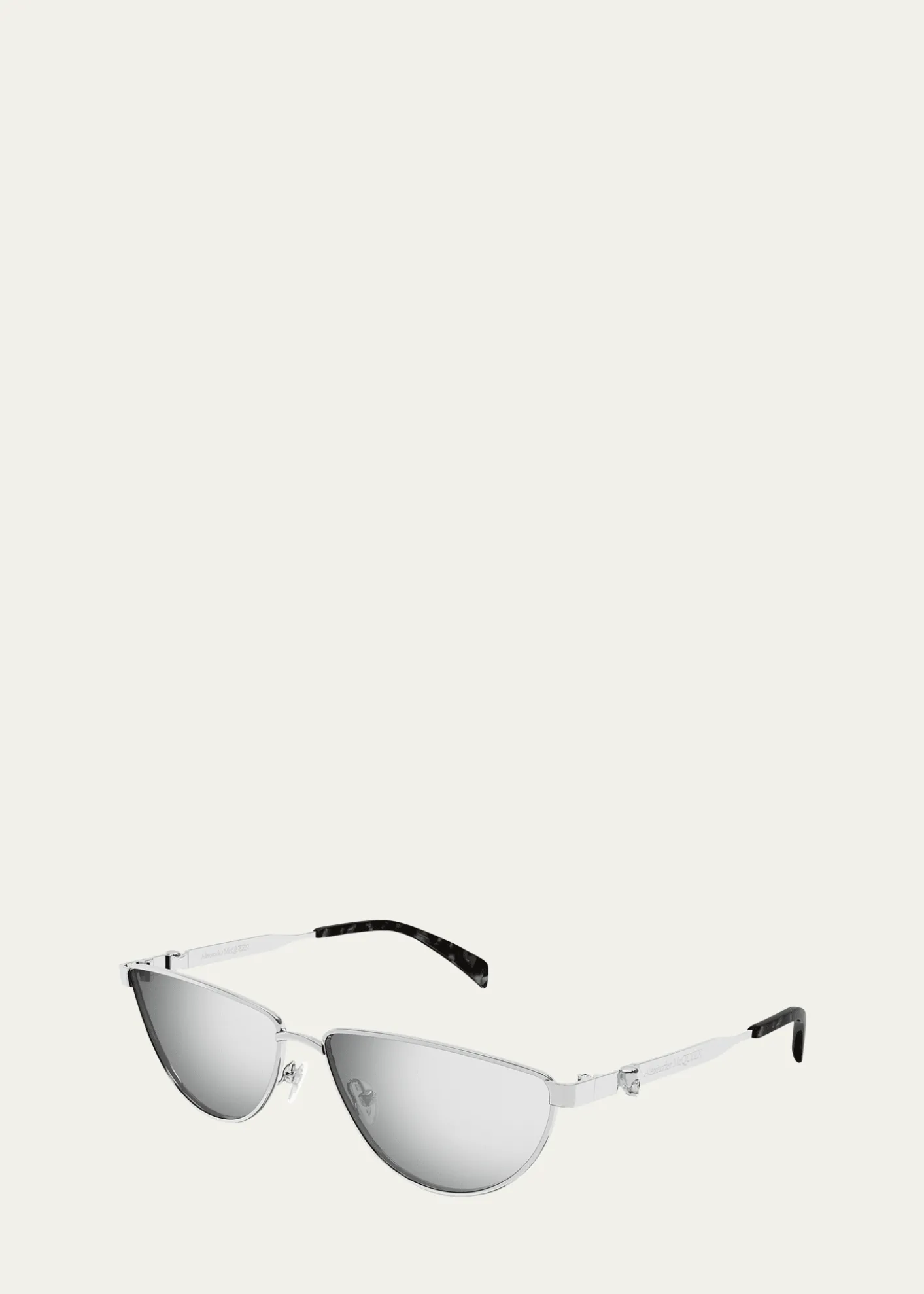 McQueenMirrored Metal Cat-Eye Sunglasses