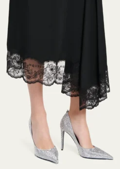 McQueen105mm Skull Embellished Leather Pumps
