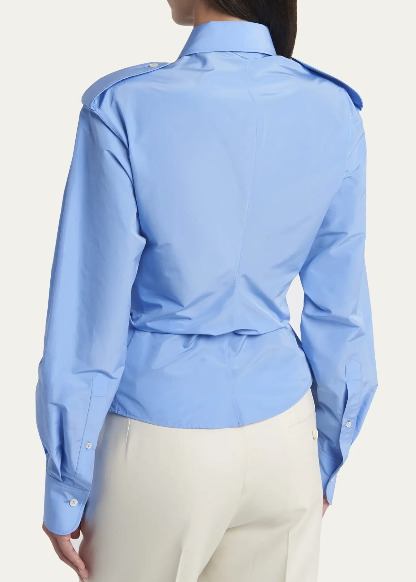 McQueenResponsible Cotton Gathered Long-Sleeve Shirt