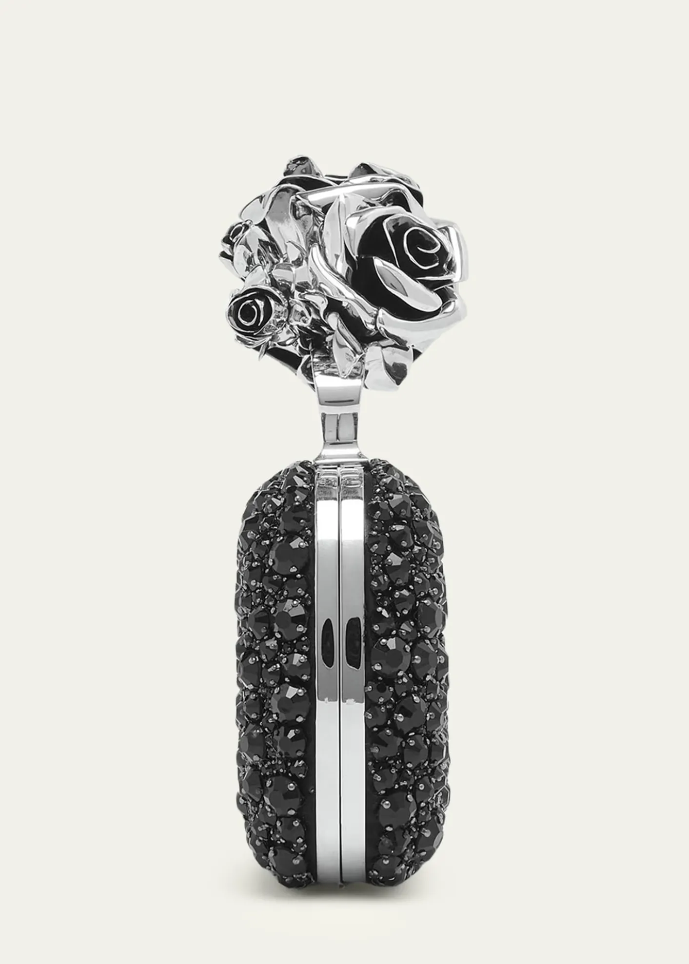 McQueenRose Sculptural Crystal-Encrusted Clutch Bag