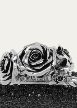 McQueenRose Sculptural Crystal-Encrusted Clutch Bag