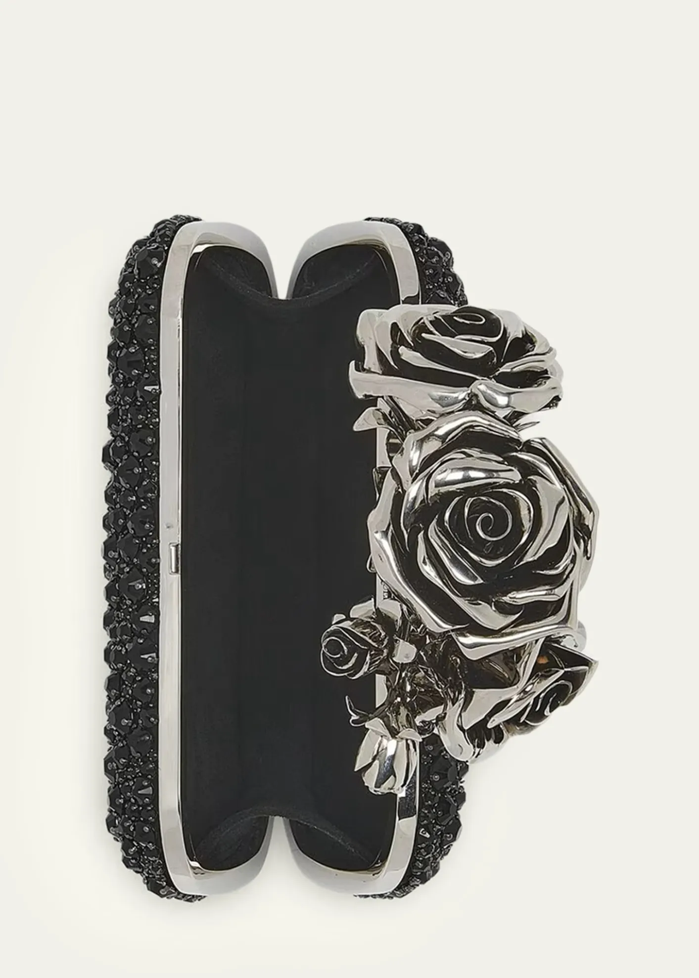 McQueenRose Sculptural Crystal-Encrusted Clutch Bag