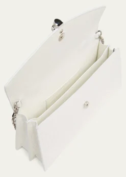McQueenSkull Top-Handle Bag in Croc-Effect Leather