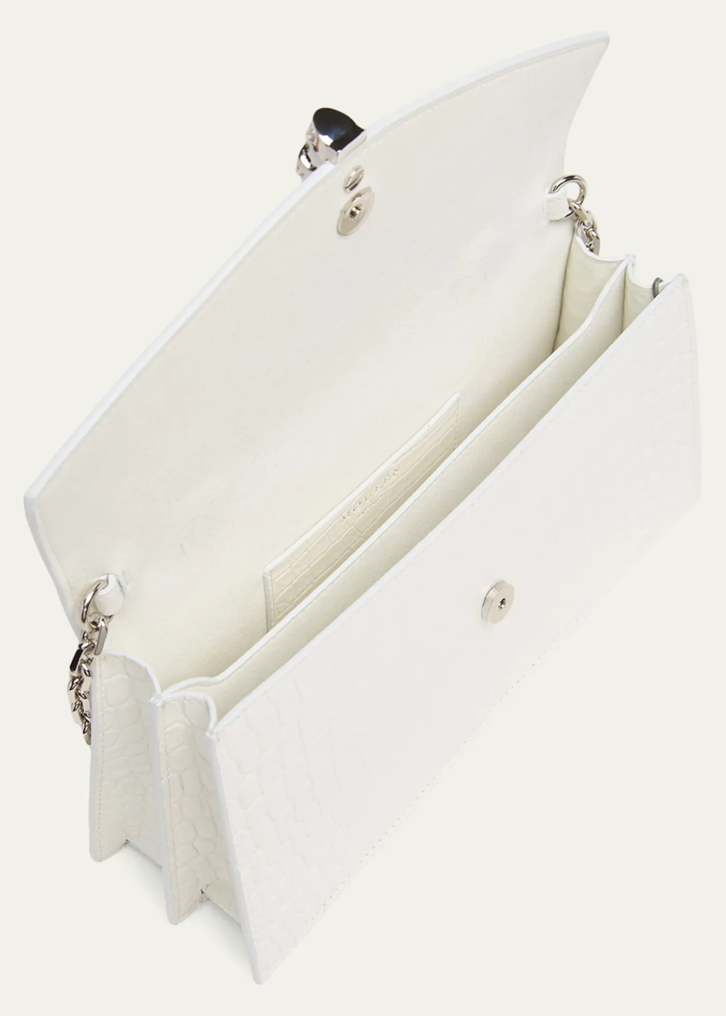 McQueenSkull Top-Handle Bag in Croc-Effect Leather