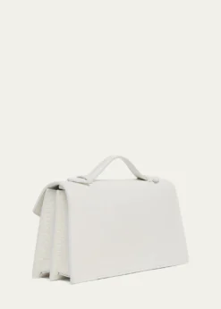 McQueenSkull Top-Handle Bag in Croc-Effect Leather