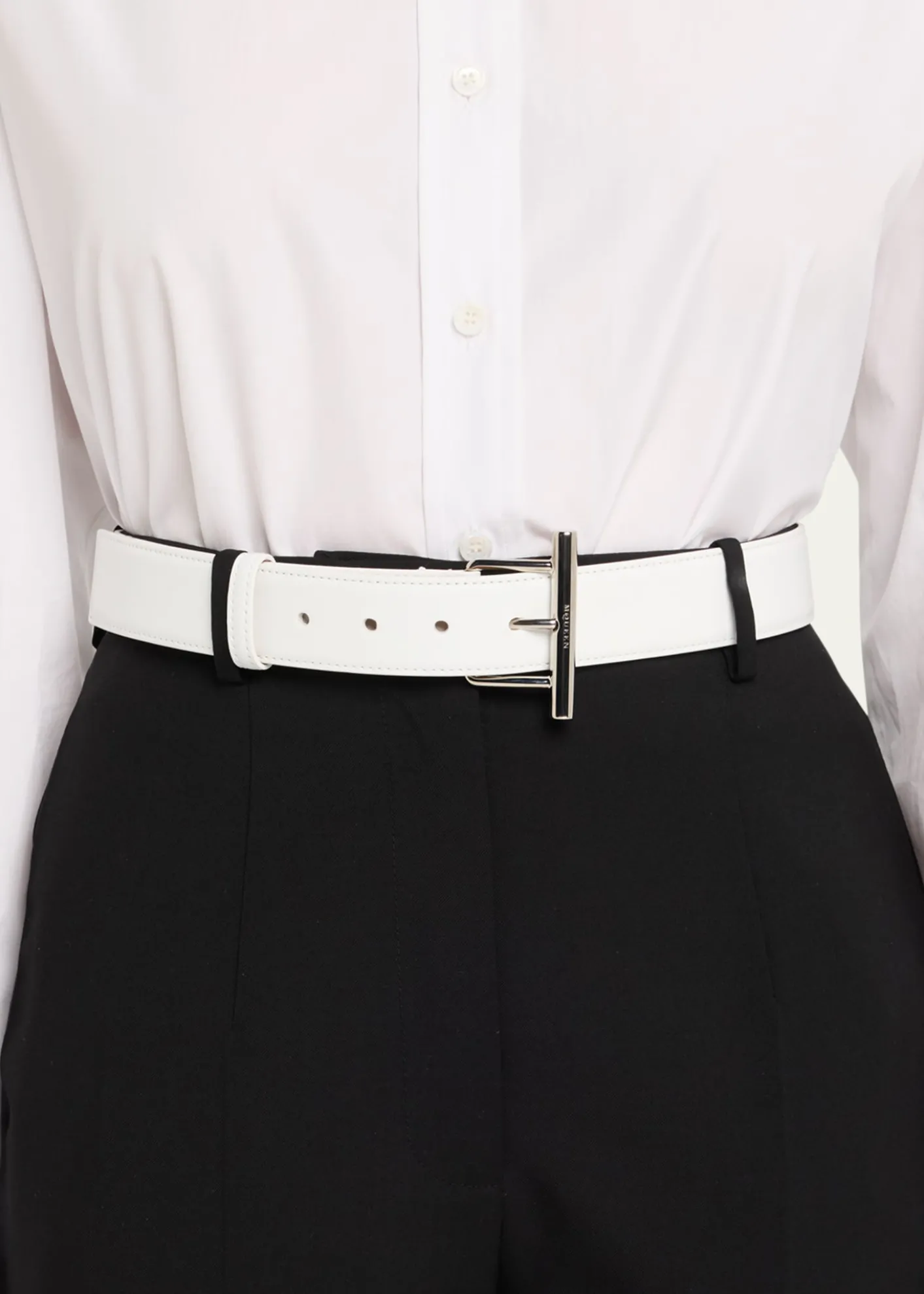 McQueenT-Bar Skinny Leather Belt