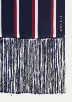 McQueenTwill Collegiate-Inspired Silk Scarf