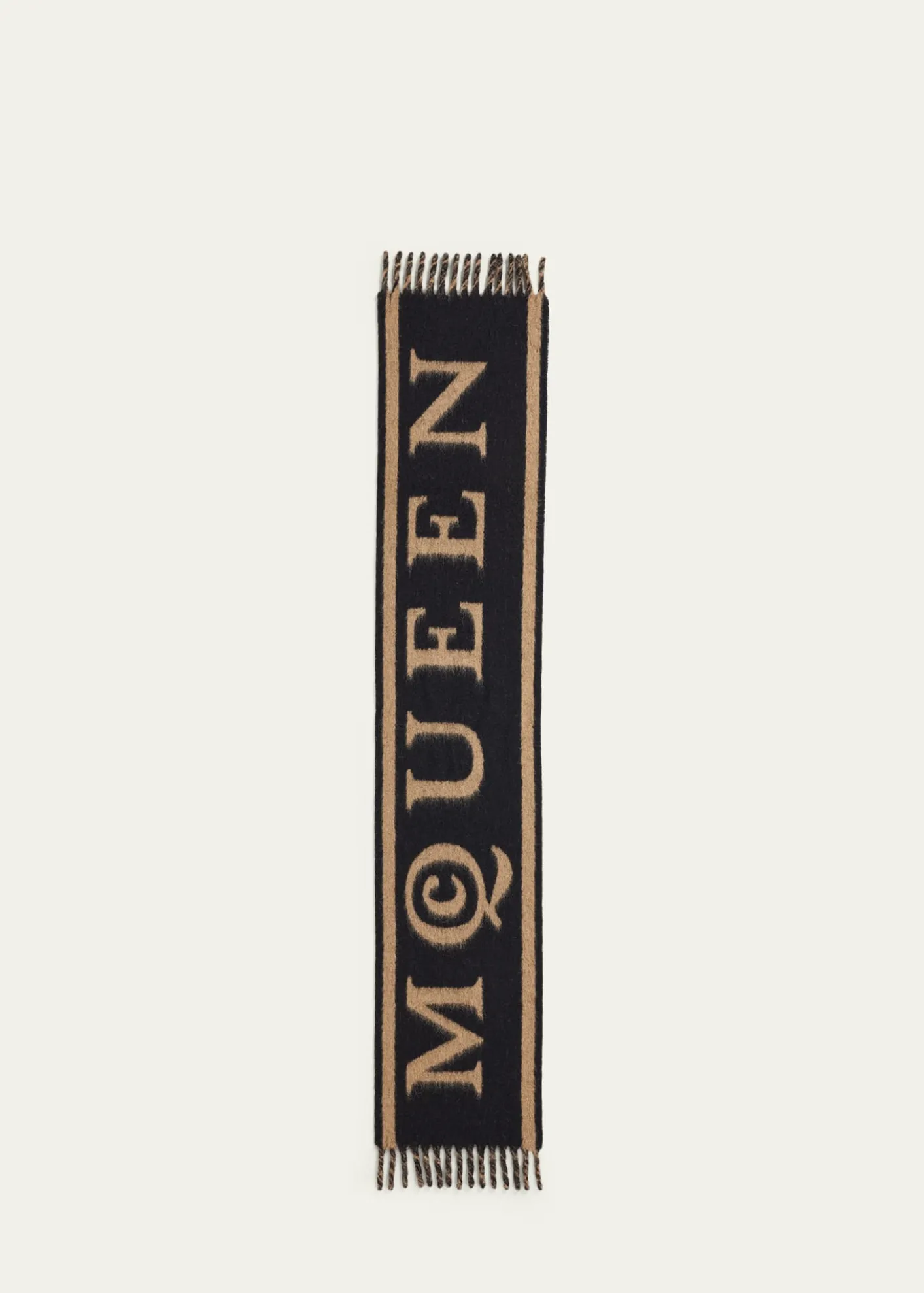 McQueenWool-Blend Logo Jacquard Scarf