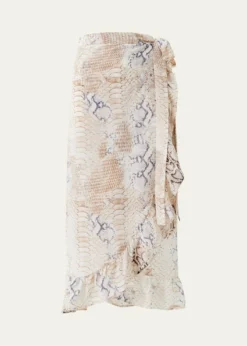 Melissa OdabashDanni Lizard Wrap Skirt