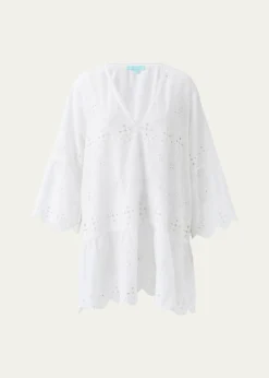 Melissa OdabashMay Eyelet Embroidered Kaftan Coverup