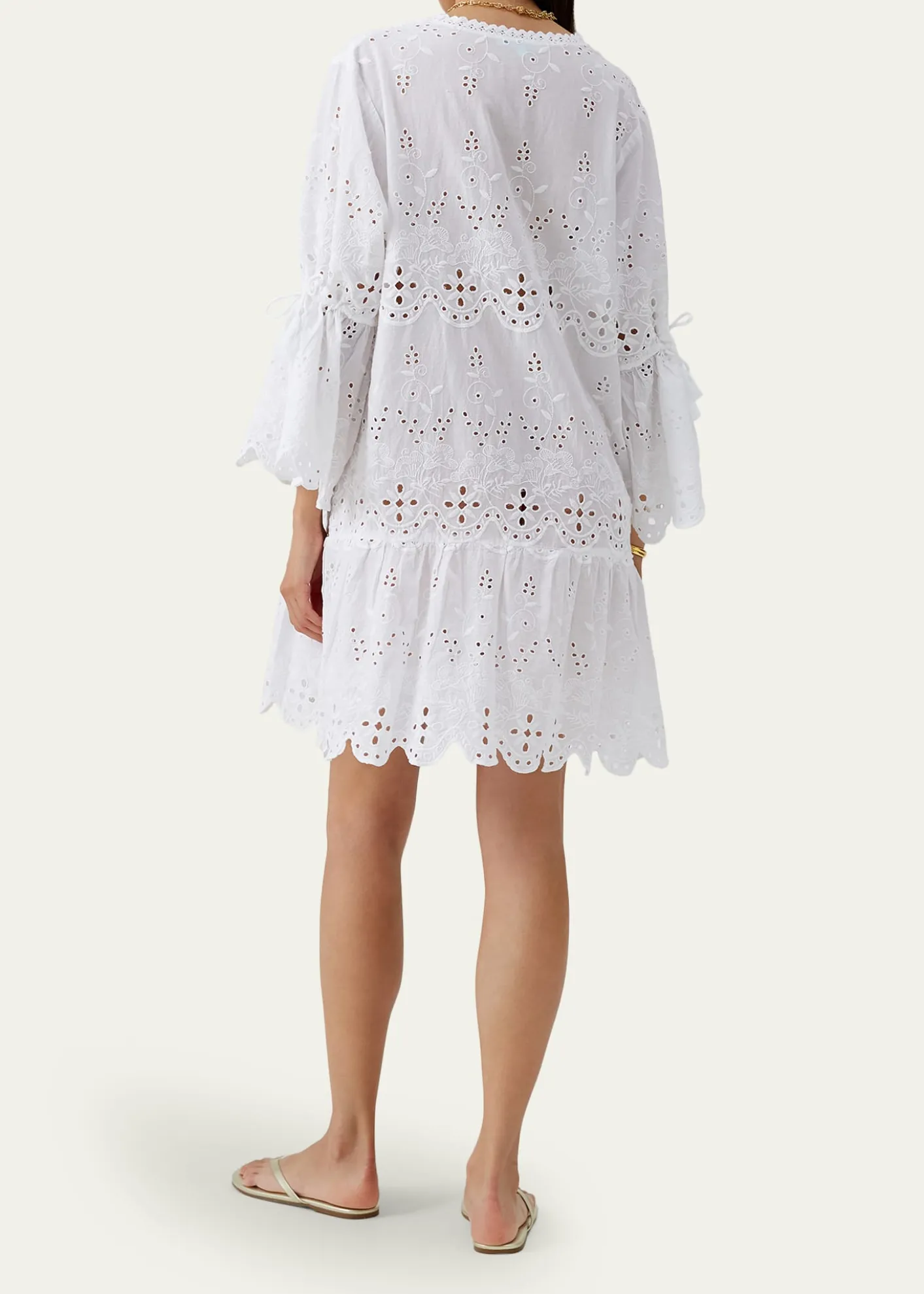 Melissa OdabashMay Eyelet Embroidered Kaftan Coverup