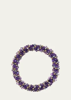 Meredith Frederick14K Amethyst and Freshwater Pearl Terry Bracelet