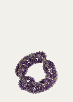 Meredith Frederick14K Amethyst and Labradorite Elsa Link Bracelet
